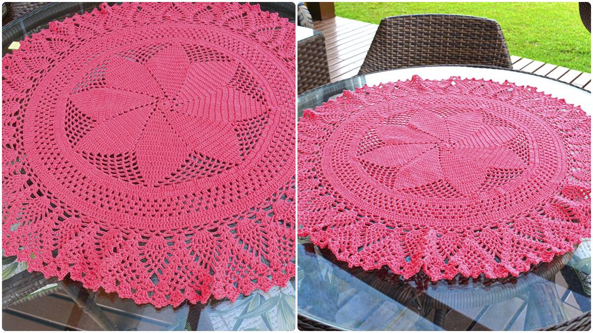 Toalha de Mesa em Crochê Flamingo: Aprenda a Criar a Sua!