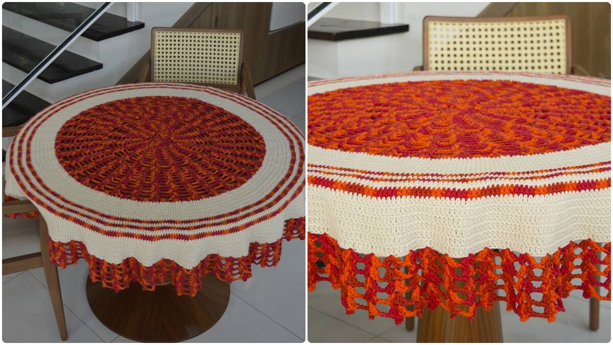 Toalha de Mesa em Crochê Verão: Uma Peça Linda e Vibrante!