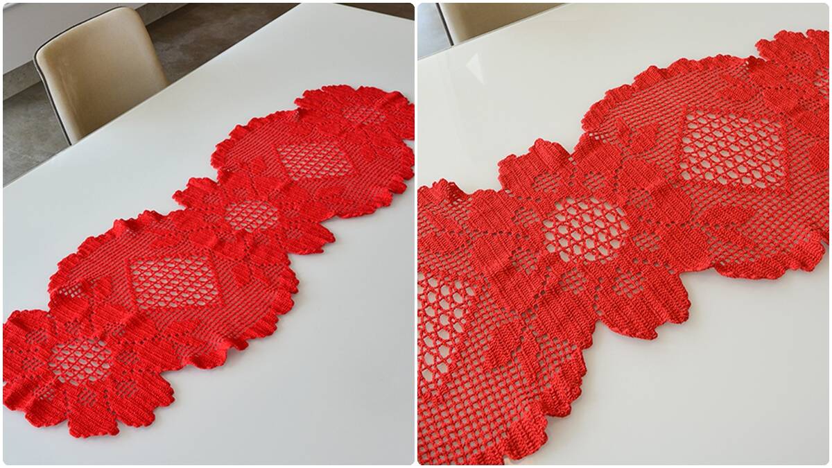 Trilho de Mesa em Crochê Cereja: Decoração que Vibra!