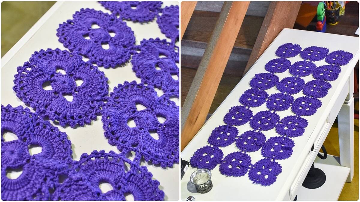 Trilho de Mesa em Crochê Ultra Violeta: Uma Peça Exclusiva!