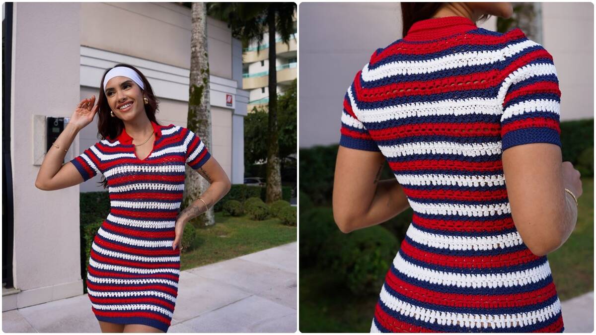 Vestido de Crochê Polo: Um Modelo Único e Elegante!