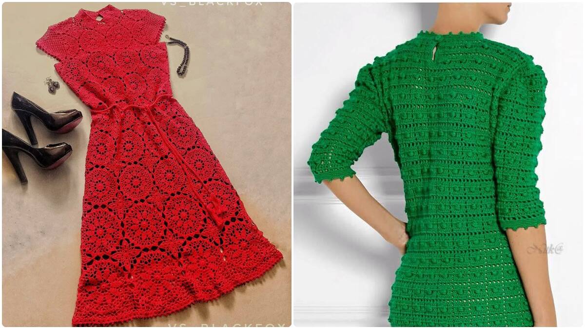 Vestidos de Crochê Colorido: Criatividade e Estilo com Cores