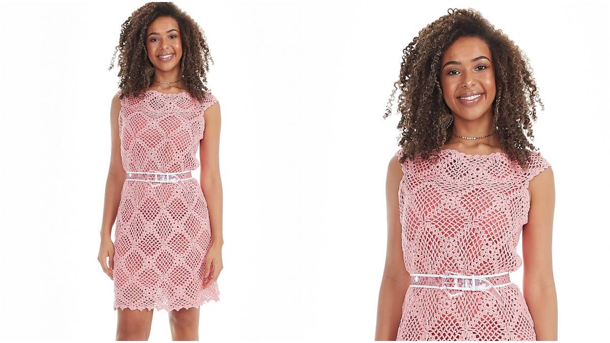 Vestido de Crochê com Motivos Rosé: Aprenda a Criar o Seu!