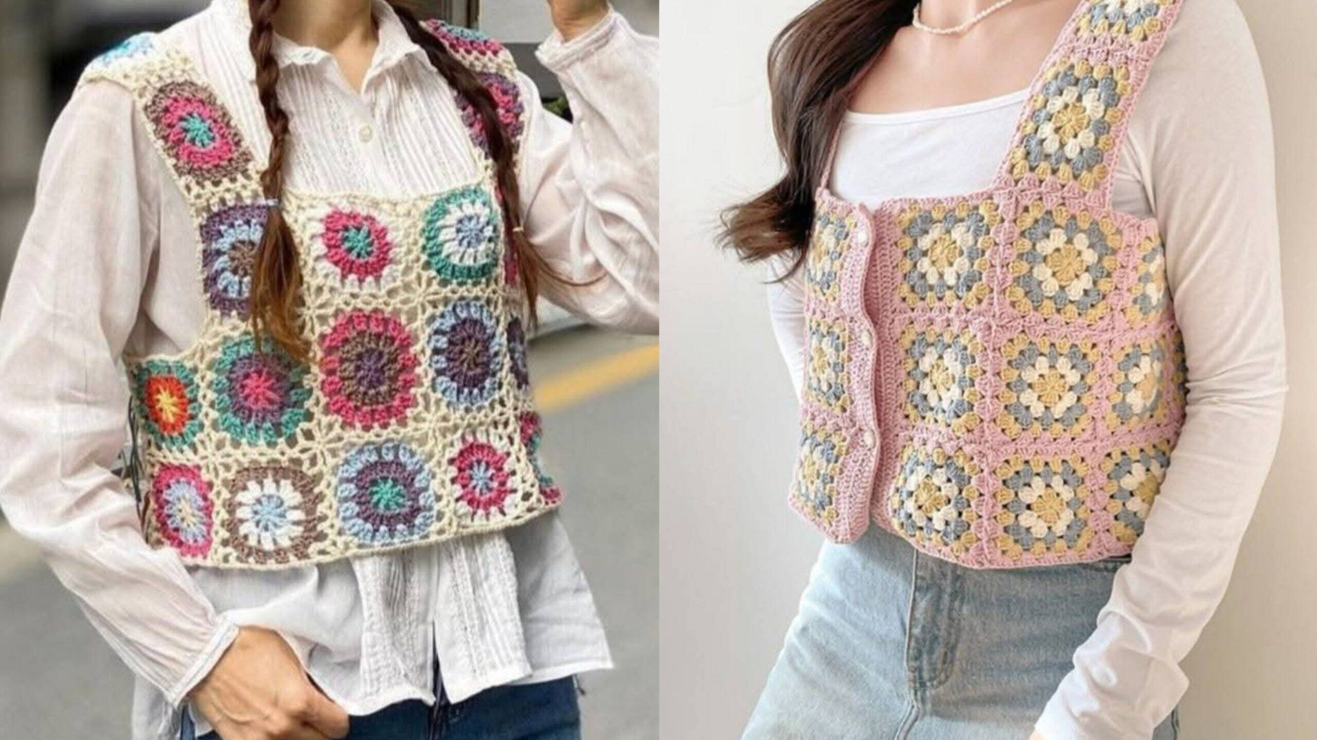 Coletinhos e Tops com Quadradinhos da Vovó: A Moda Artesanal que Une Estilo e Nostalgia