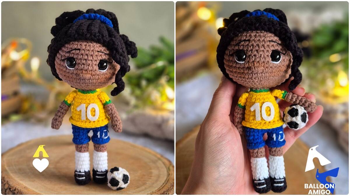 Amigurumi da Jogadora de Futebol: Crie a Sua Bonequinha!