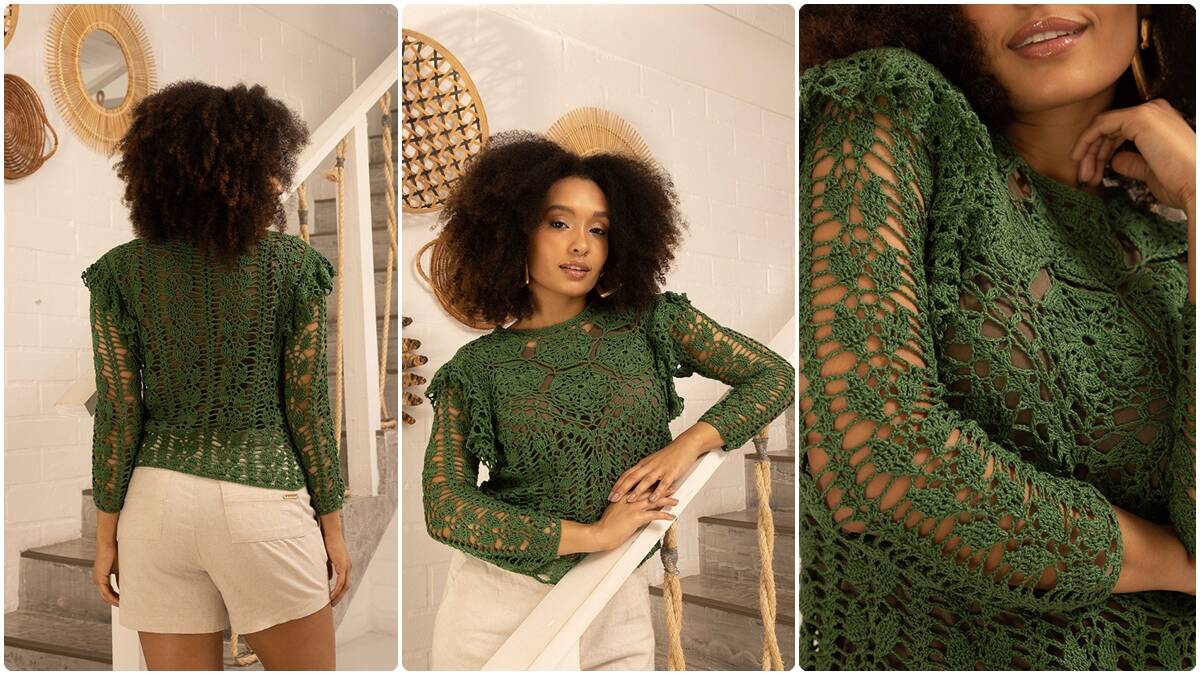 Blusa de Crochê Cléa: Crie uma Peça Linda e Charmosa!