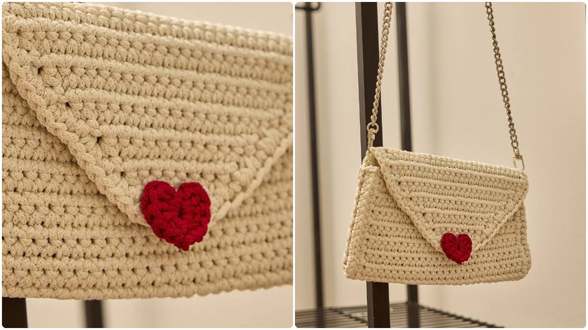 Bolsa de Crochê Carta de Amor: Uma Peça Apaixonante!