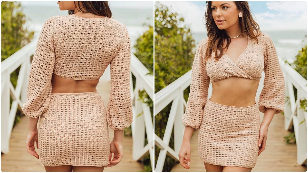 Conjunto de Crochê Saia e Cropped: Faça essas Peças Lindas!