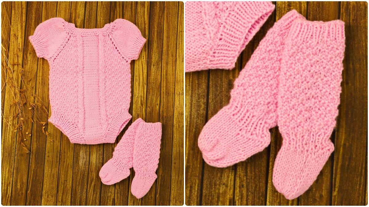 Conjunto de Tricô Infantil Flor: Fofura e Conforto!