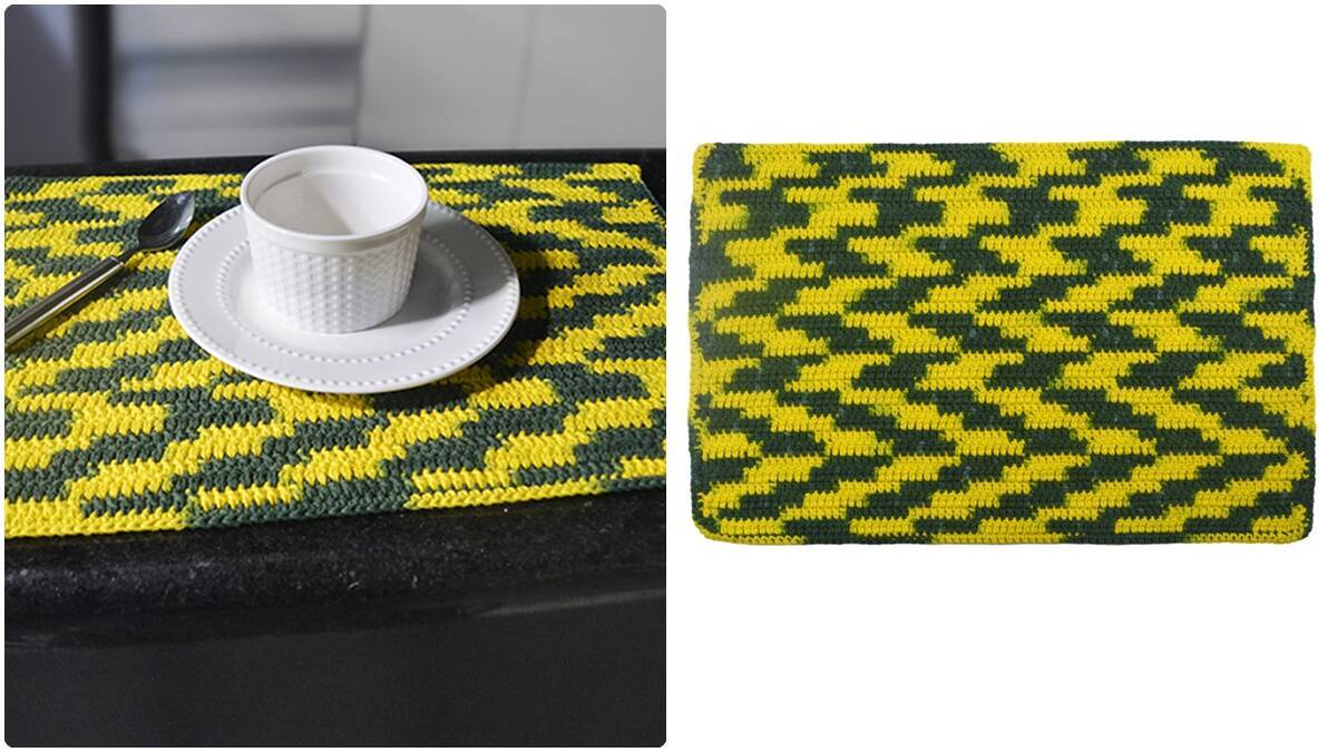 Jogo Americano de Crochê Verde e Amarelo: Guia Completo!