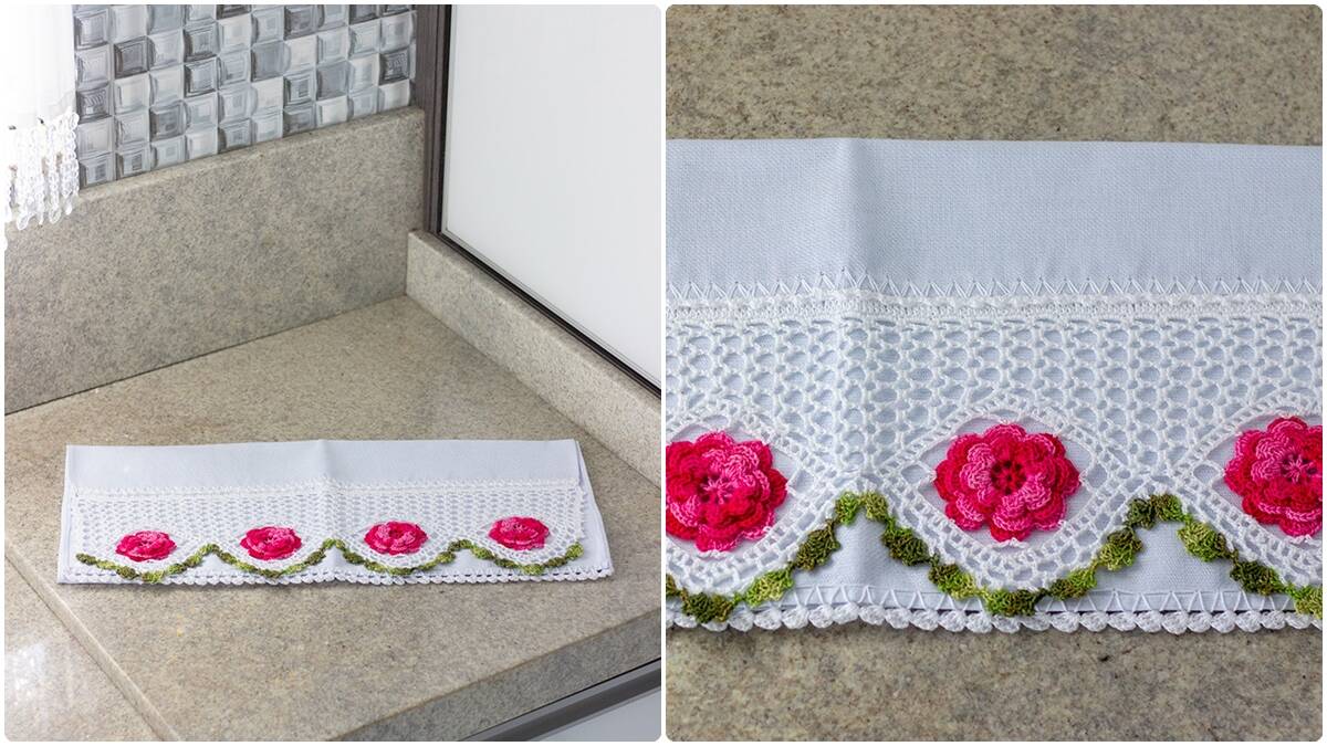 Pano de Prato em Crochê com Rosas: Guia Completo!