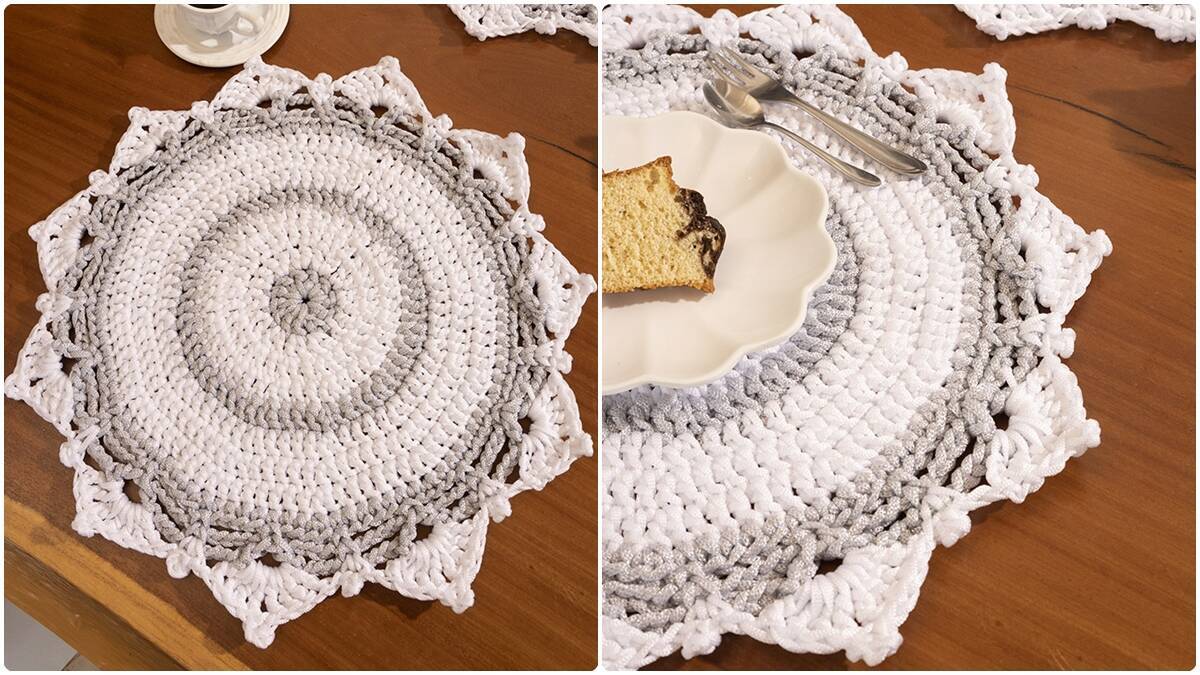 Sousplat de Crochê Neve: Sua Mesa Ainda Mais Sofisticada!