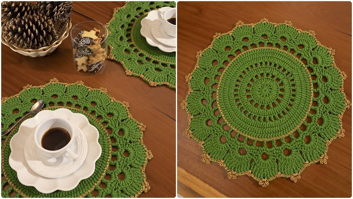 Sousplat de Crochê Trevo: Decoração para a Sua Mesa!