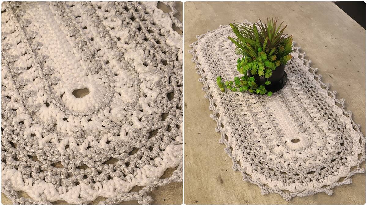 Trilho de Mesa em Crochê Glamour: Uma Peça que Encanta!