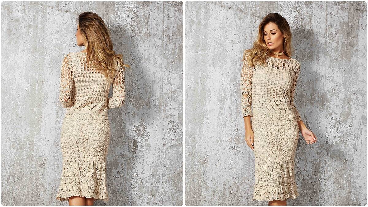 Vestido de Crochê Porcelana: Elegância para Qualquer Ocasião!