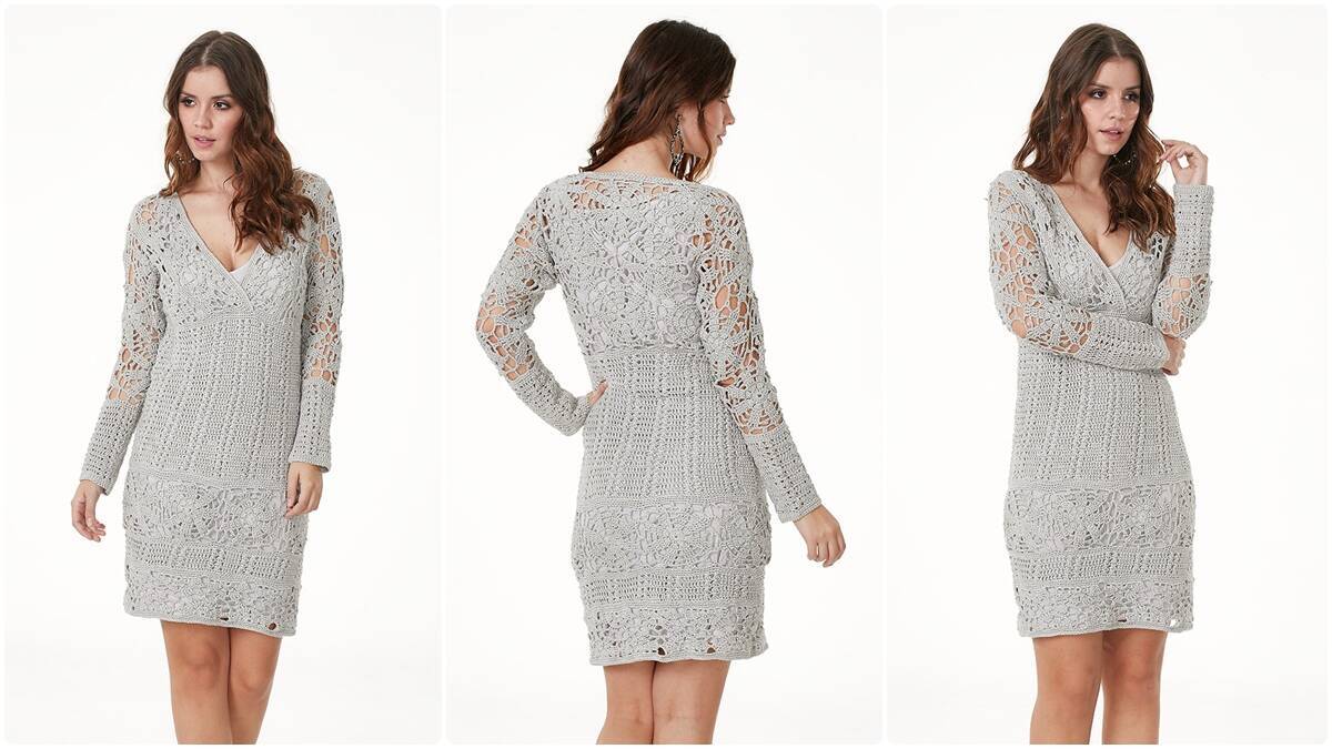 Vestido de Crochê Prata: Elegância para Ocasiões Especiais!