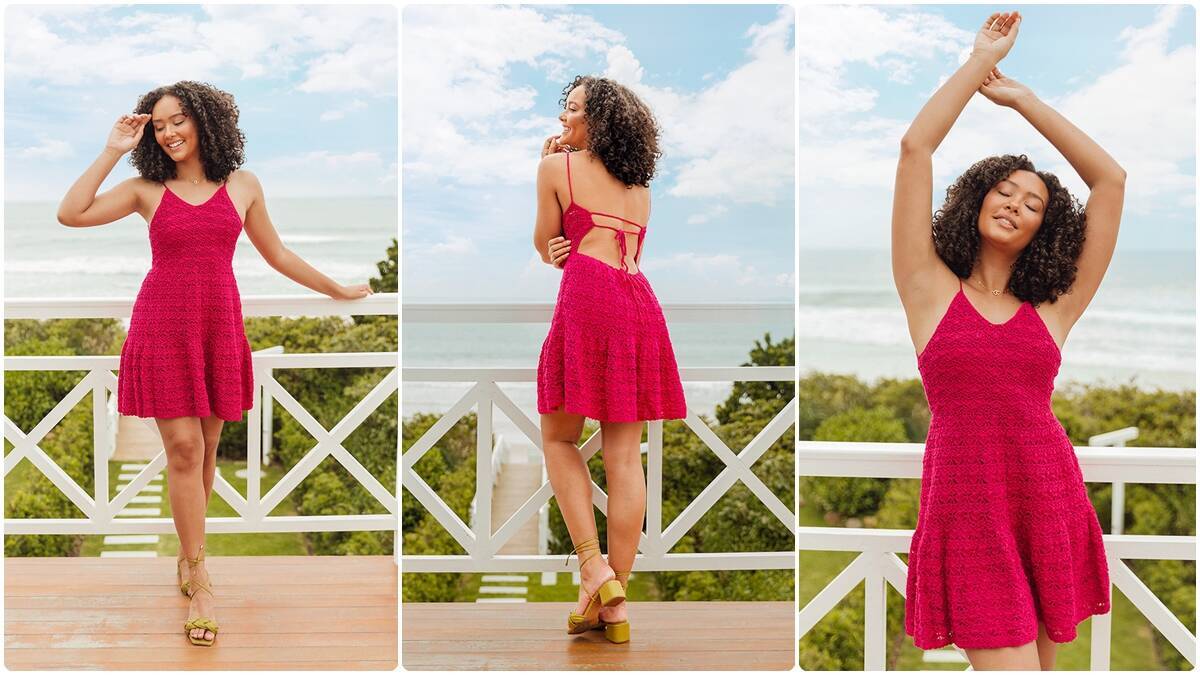 Vestido de Crochê Tiras: Modelo Fofo e Delicado!