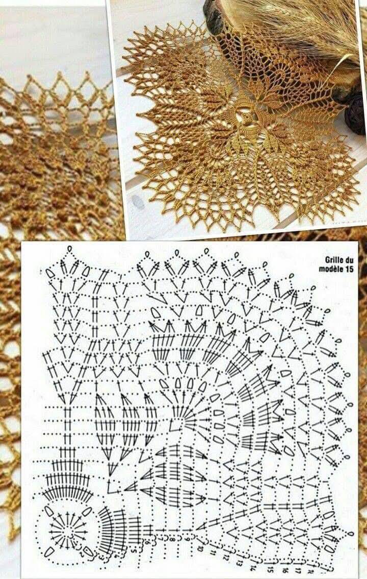 centros de mesa em crochê