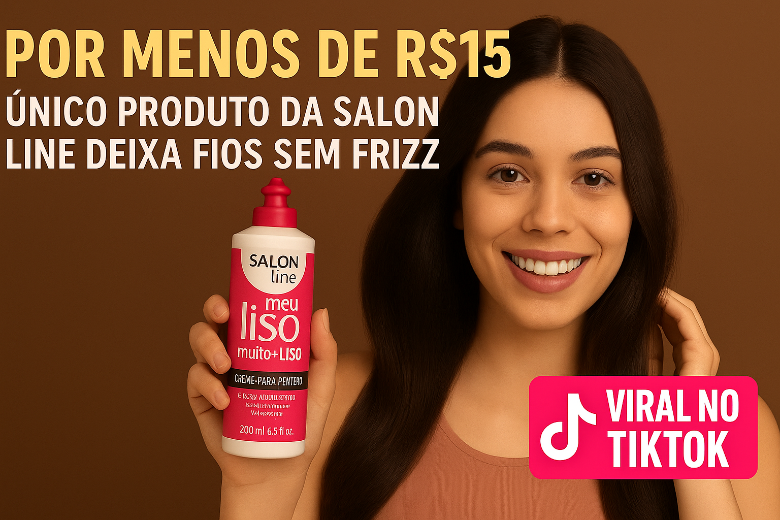 Por menos de R$15, esse produto acabou com meu frizz em 5 minutos!