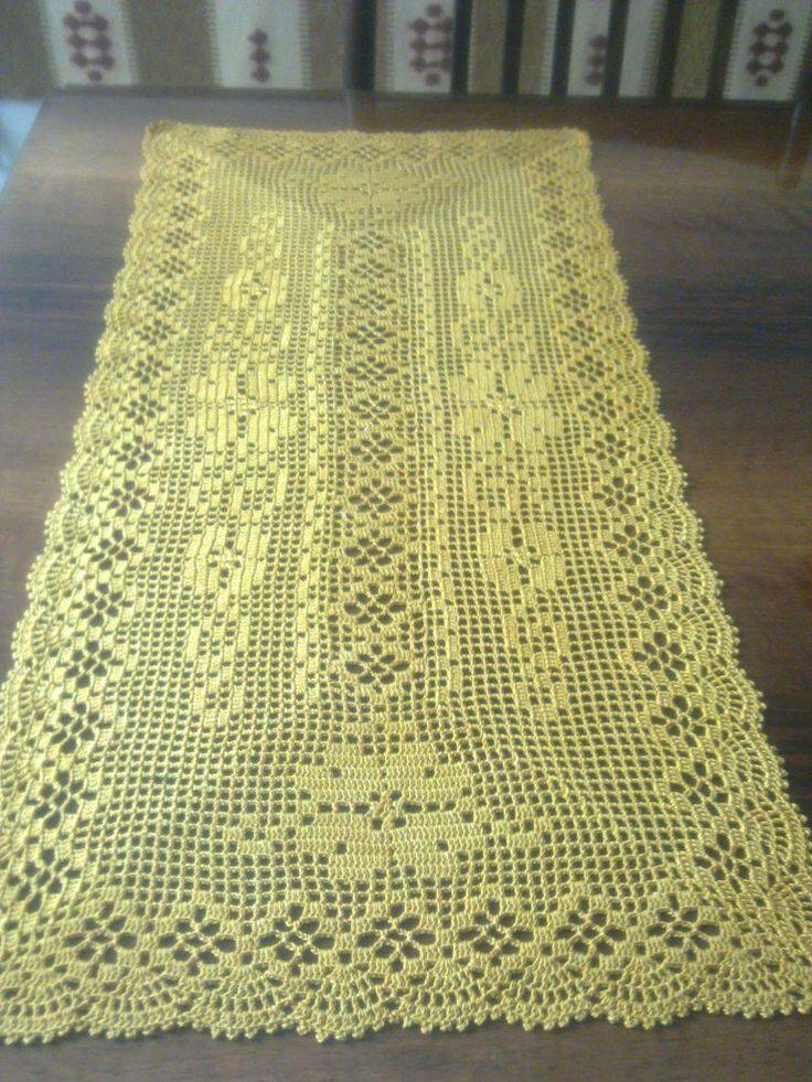 caminhos de mesa em crochê