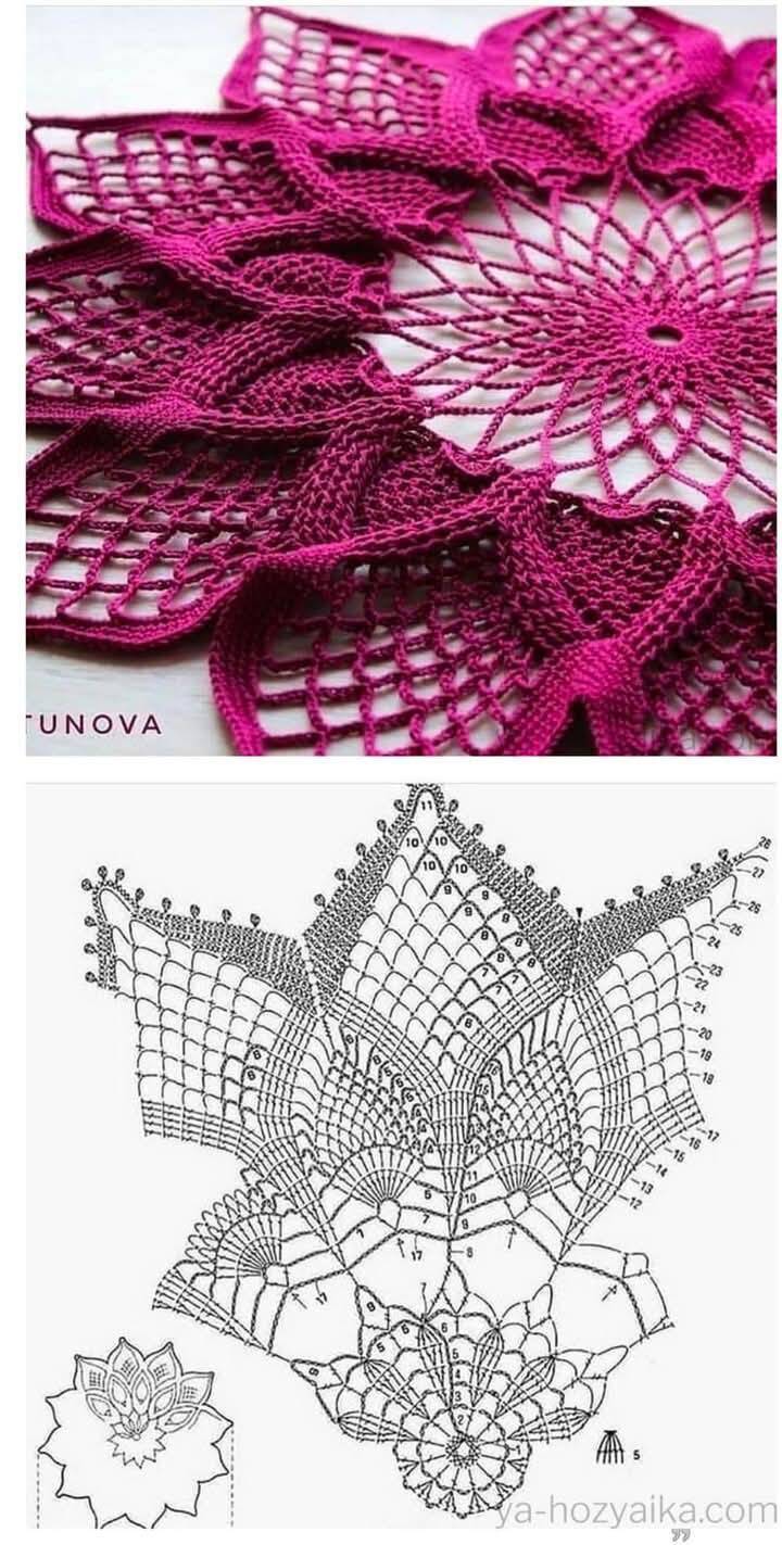 centros de mesa em crochê