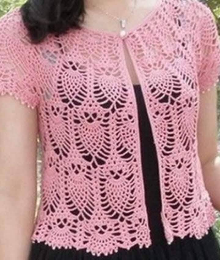 blusas de crochê