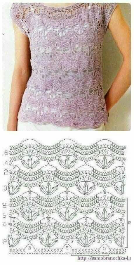 blusas de crochê