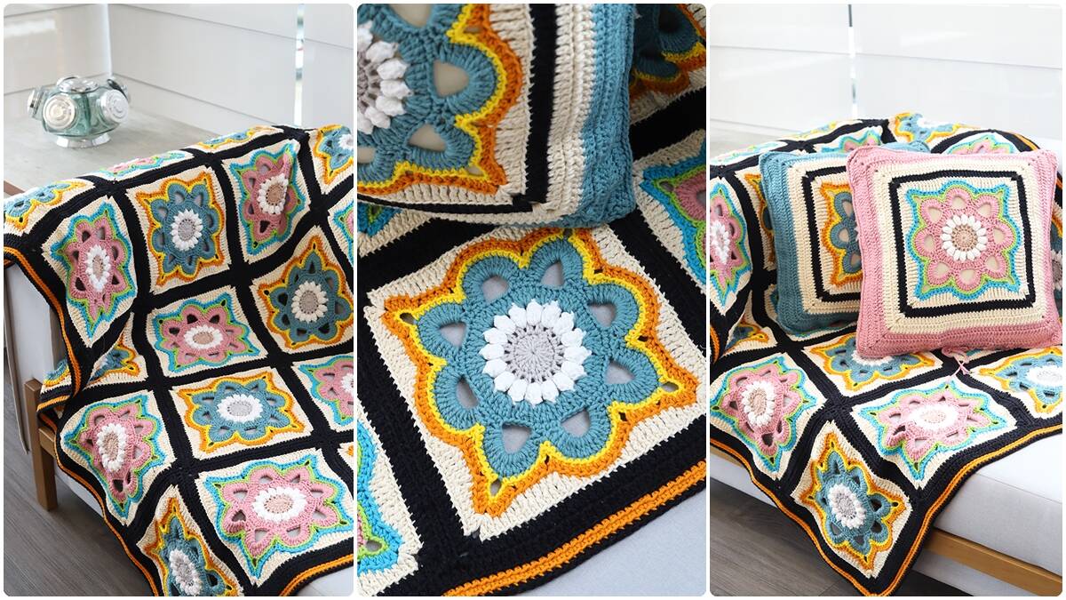 Conjunto de Crochê Bailarina: Manta e Almofadas Lindas!