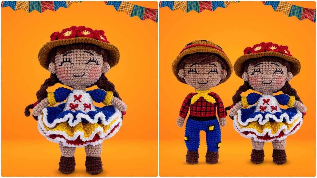Amigurumi da Boneca Maria: Charme para o Seu São João!