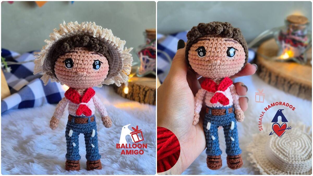 Amigurumi do Boneco Conrado: Decoração para o São João!