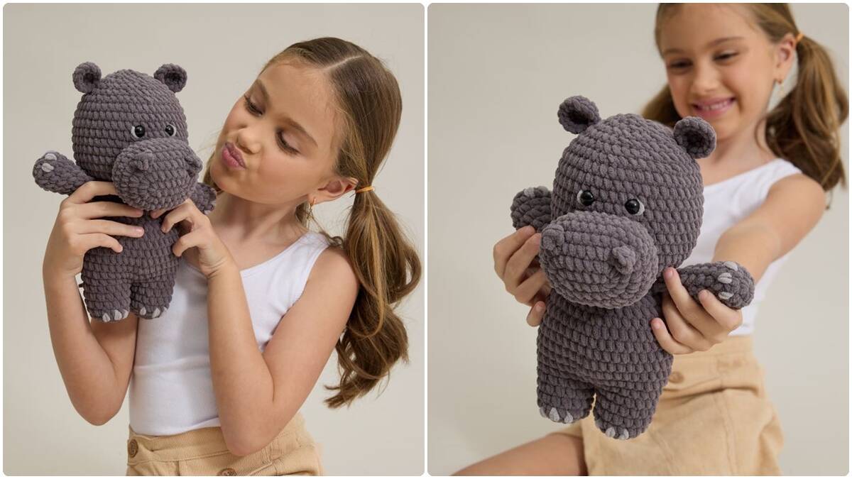 Amigurumi do Hiro, o Hipopótamo: Um Brinquedo Fofo!