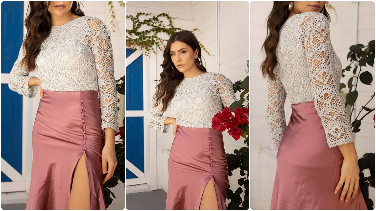 Blusa de Crochê Glacial: Crie essa Peça Elegante e Charmosa!