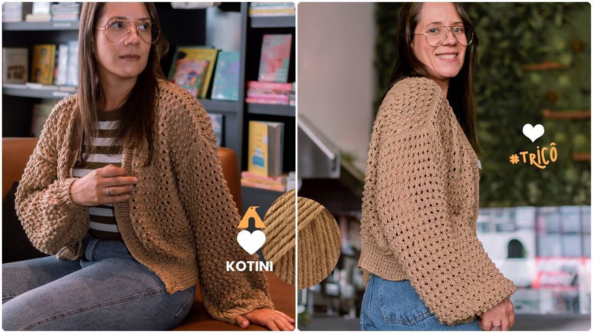 Cardigan de Tricô Selenita: Charme e Conforto no Inverno!