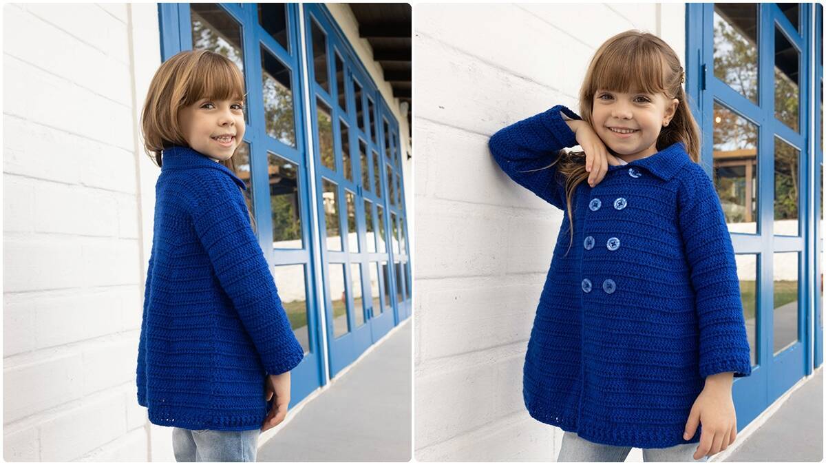 Casaco de Crochê Infantil: Conforto e Charme no Inverno!