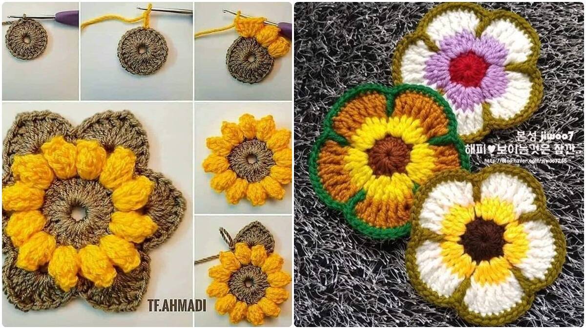 Flores de Crochê Para Iniciantes com Gráficos: Crie Peças Lindas!