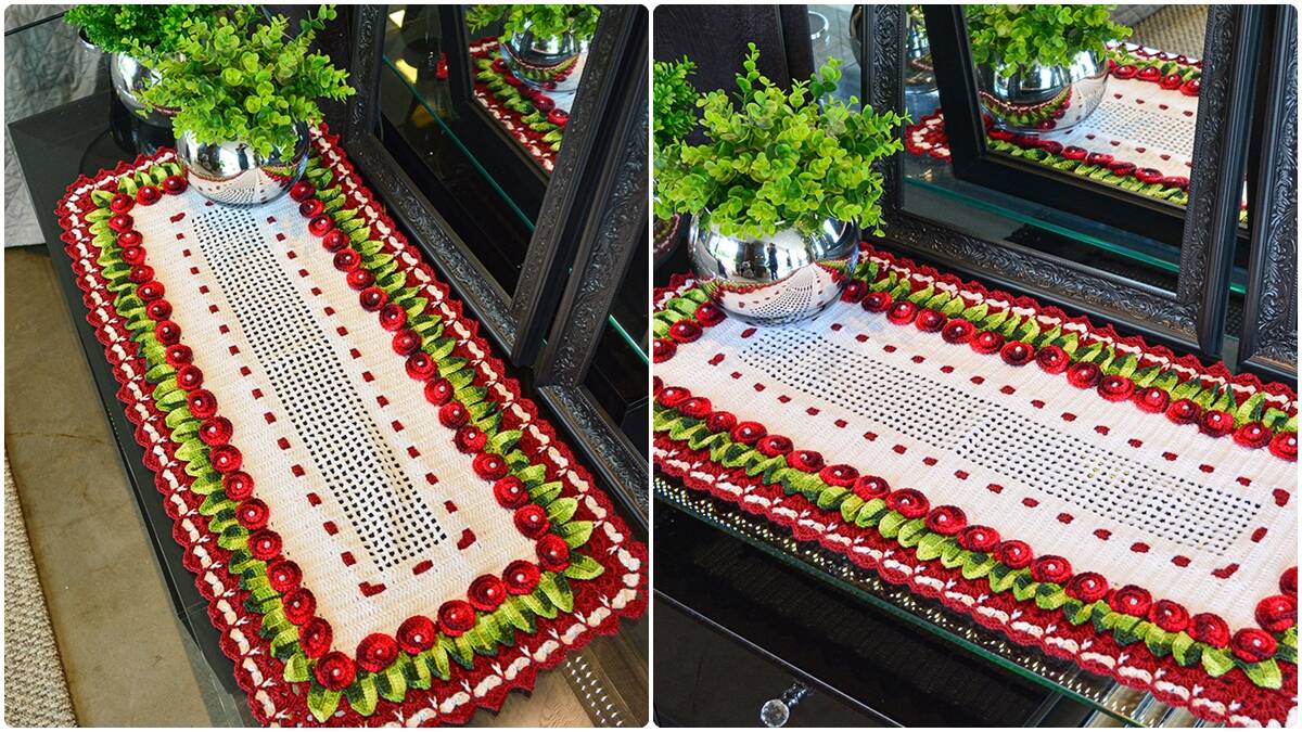 Trilho de Mesa em Crochê Rococó: Aprenda a Criar Essa Peça!