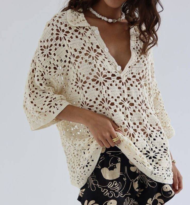 blusas de crochê