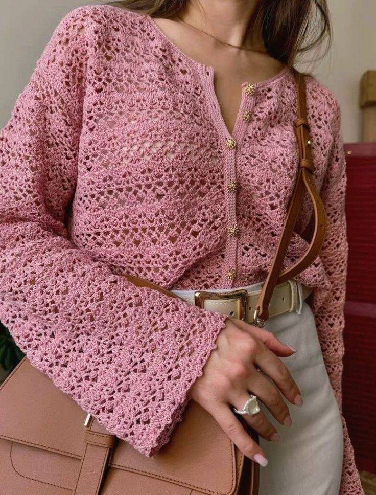 blusas de crochê