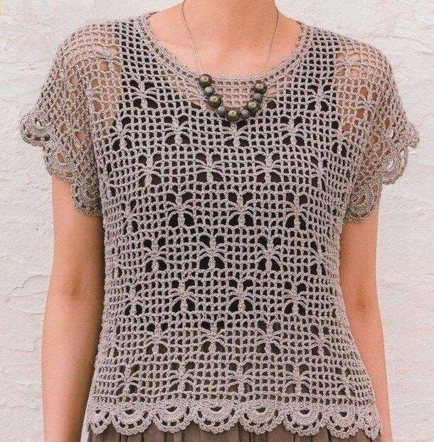 blusas de crochê