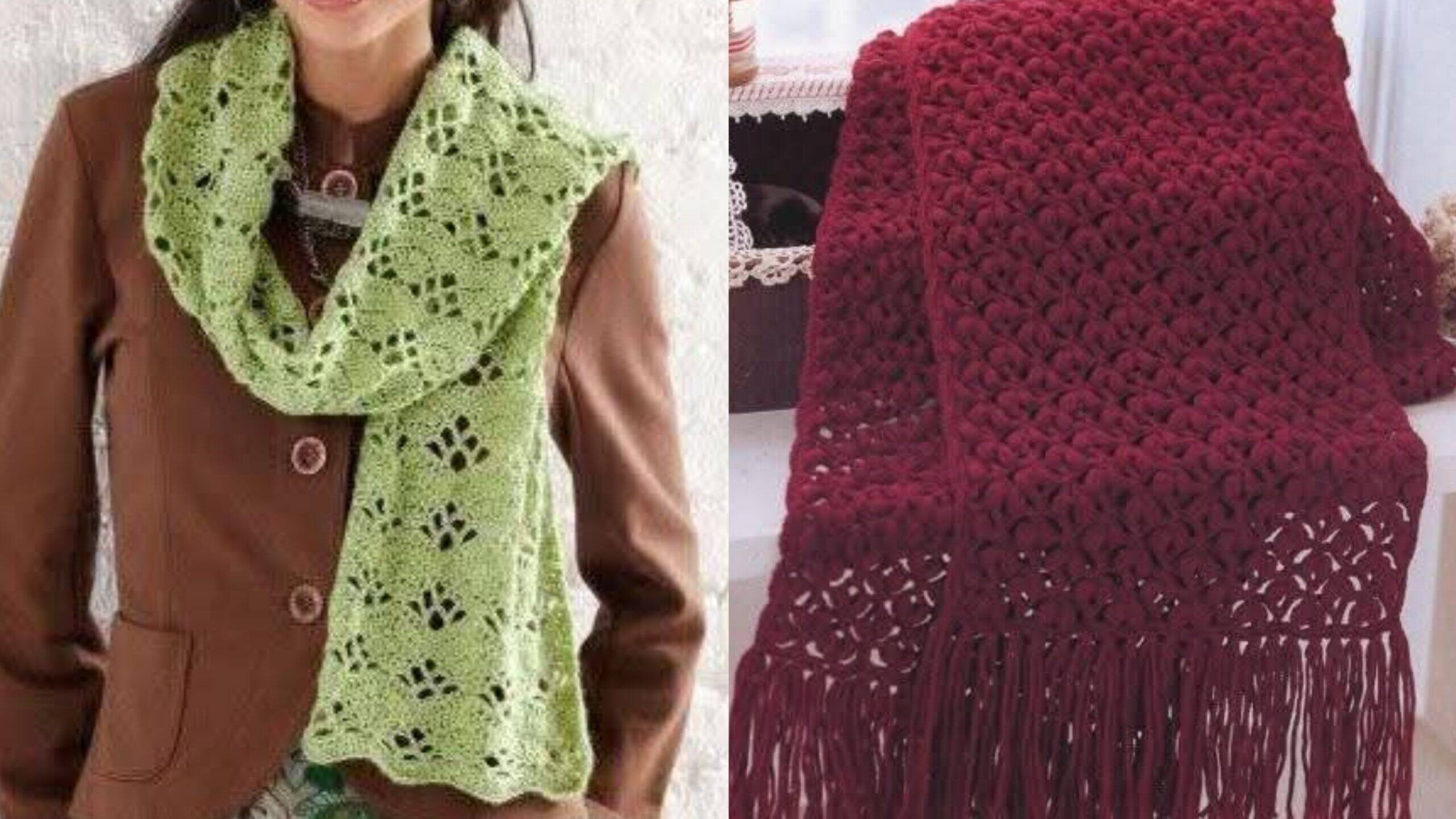 10 Xales de Crochê: Elegância Artesanal para Todas as Estações