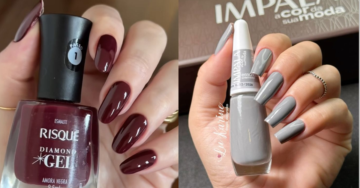 6 Novas cores de esmalte que são tendência para dias frios nesse inverno de 2025