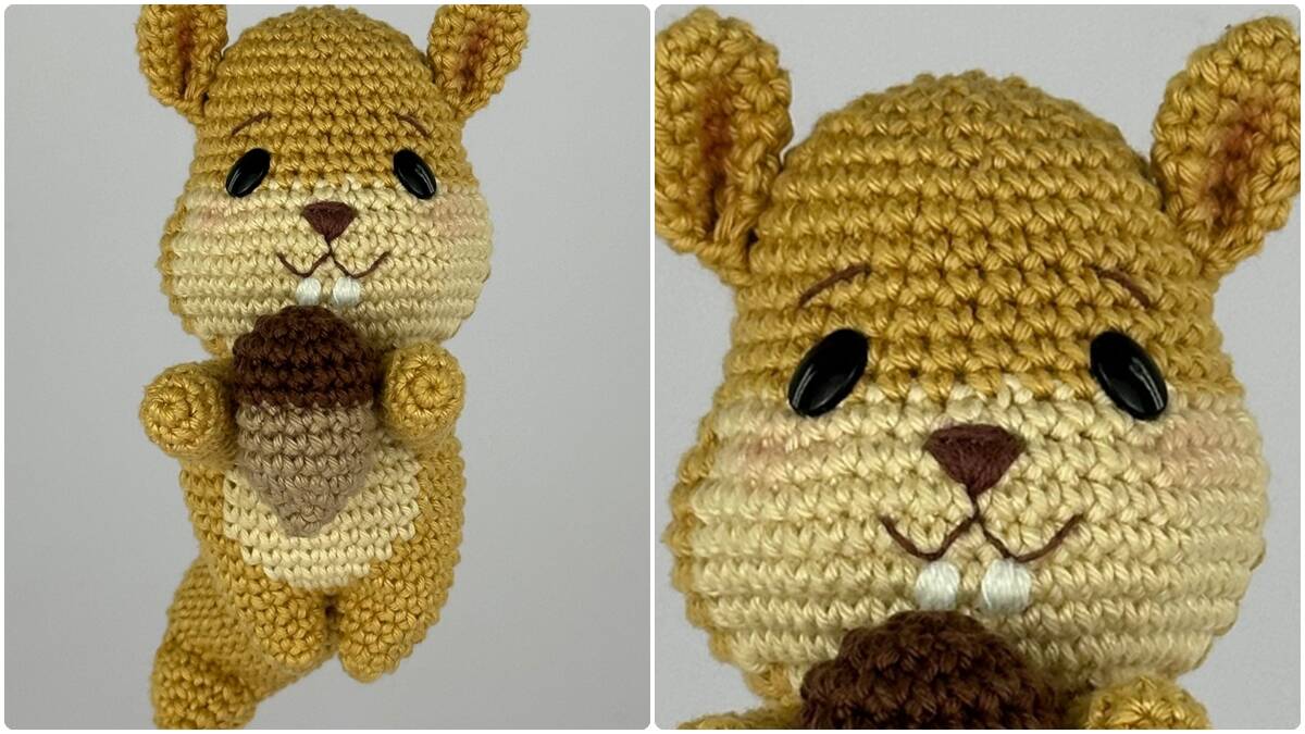 Amigurumi do Esquilo com Noz: Crie Esse Boneco Fofo!