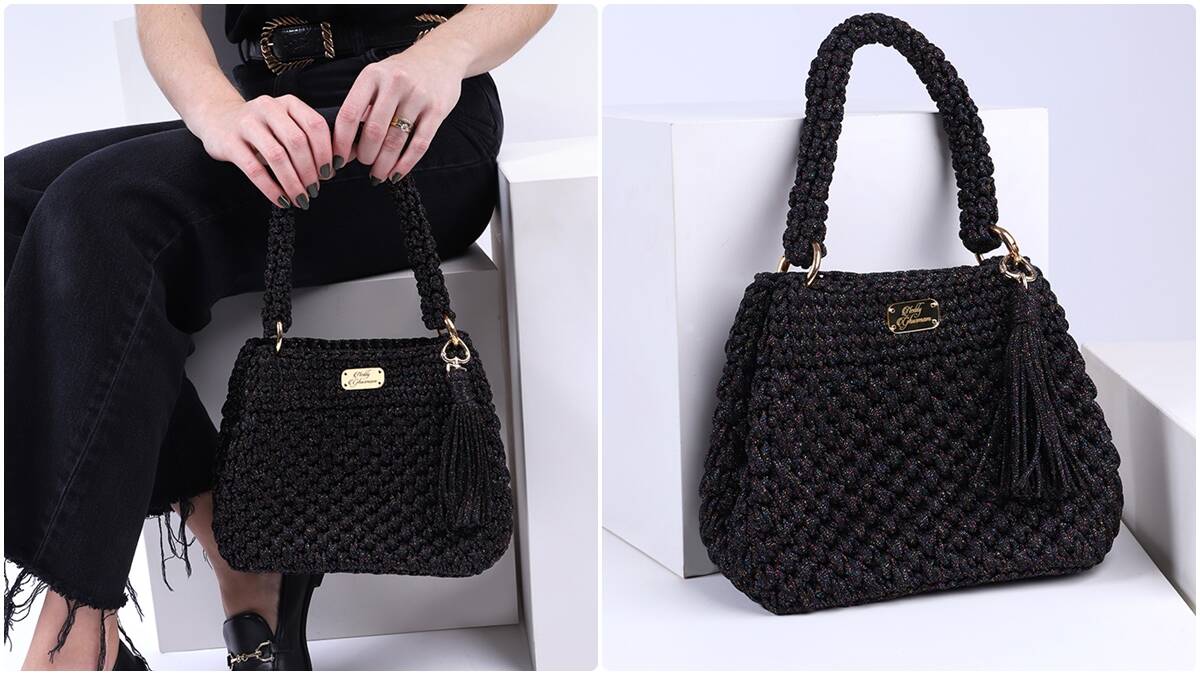 Bolsa de Crochê Charlotte: Um Modelo Elegante e Lindo!