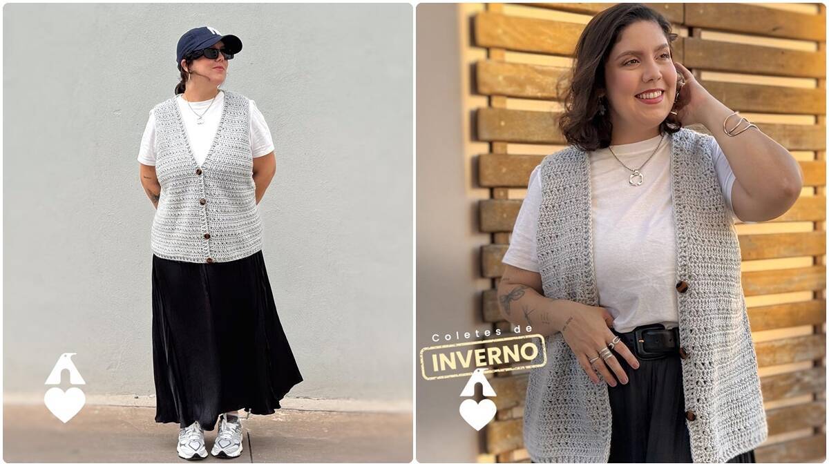Colete de Crochê Luna: Crie Essa Peça Linda para o Inverno!