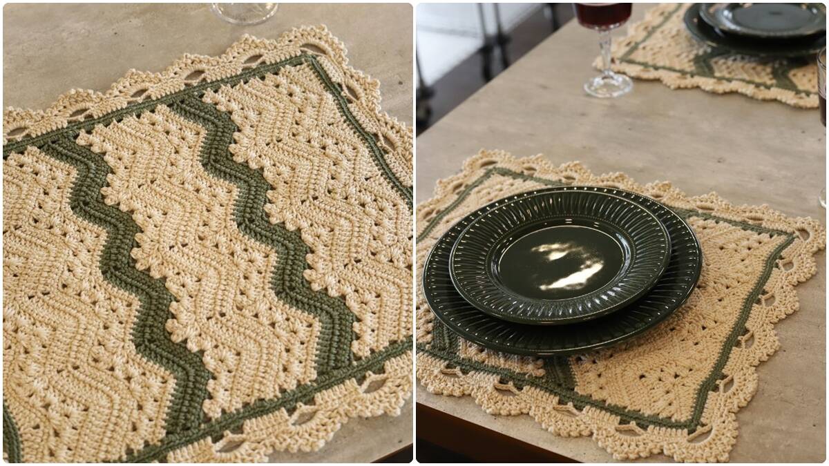 Jogo Americano em Crochê Porcelana: Uma Peça Elegante!