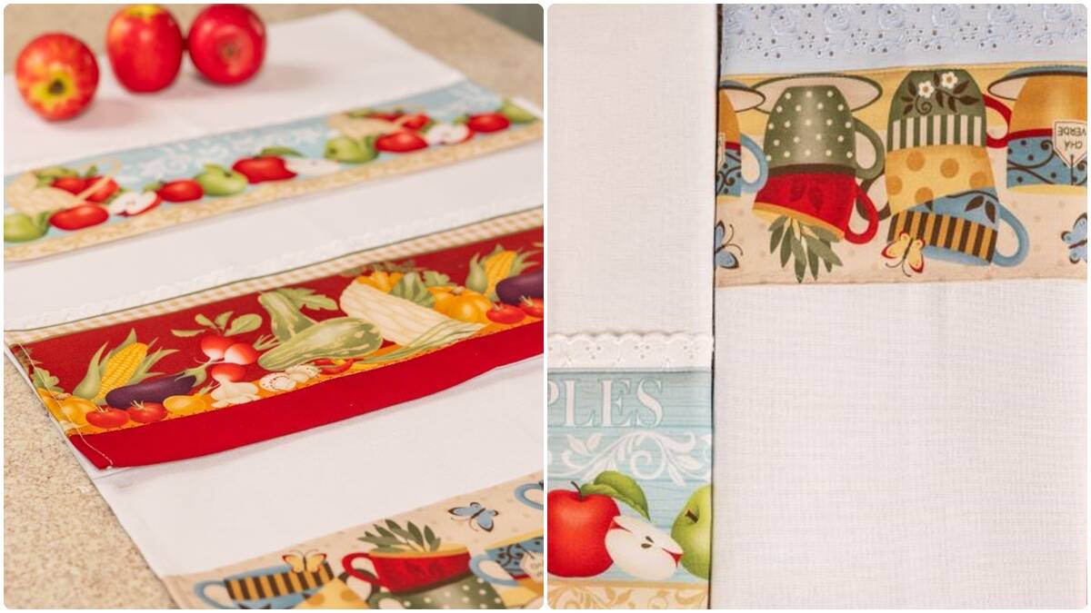Pano de Copa em Patchwork Legumes: Charme Funcional!