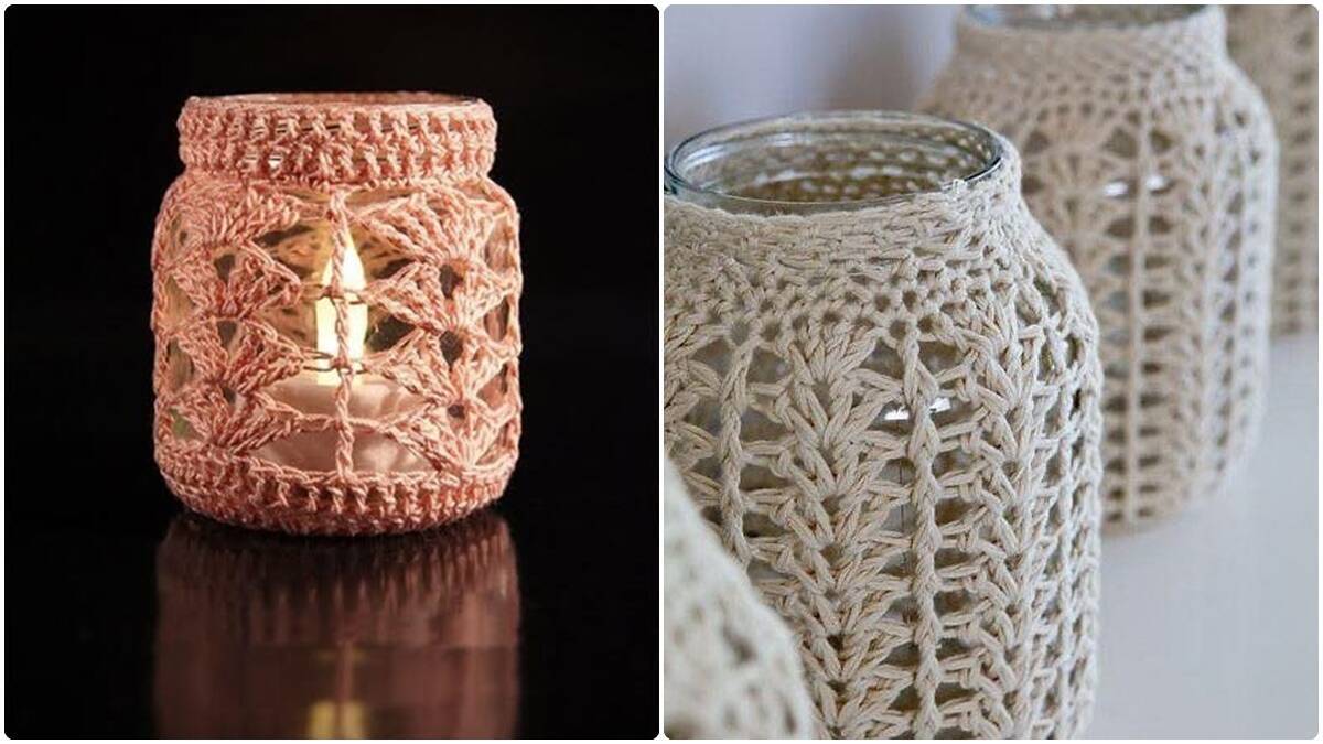 Capas de Crochê para Potes de Vidro: Transforme Simples Recipientes em Peças Criativas
