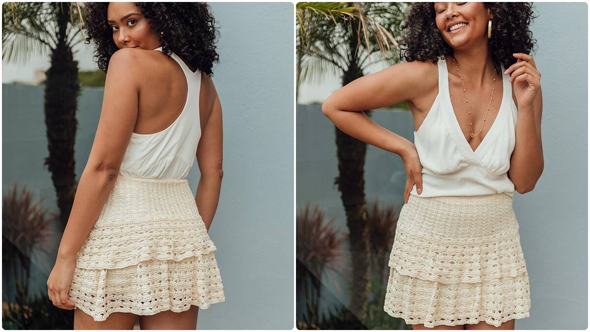 Saia de Crochê com Babado: Crie Esse Modelo Charmosa e Linda!