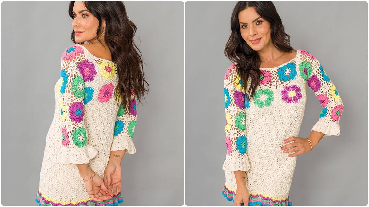 Vestido de Crochê Havaí: Crie Esse Modelo Charmoso e Criativo!