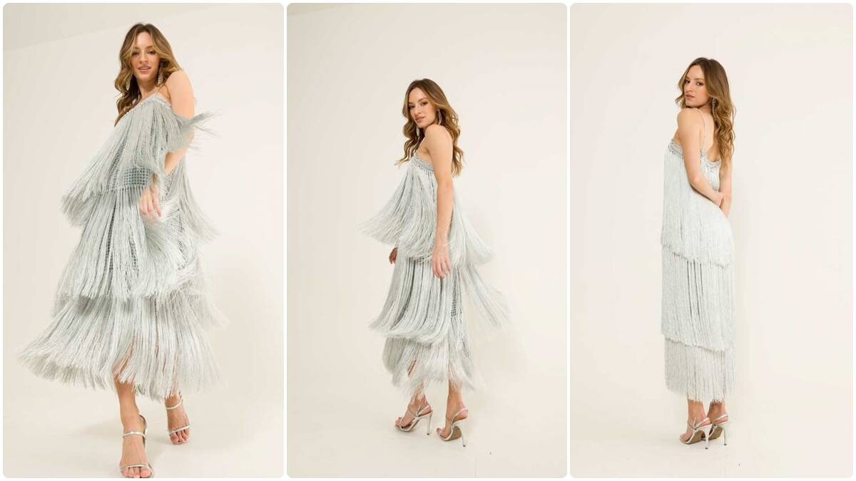 Vestido de Crochê Luciana: A Elegância que Brilha!